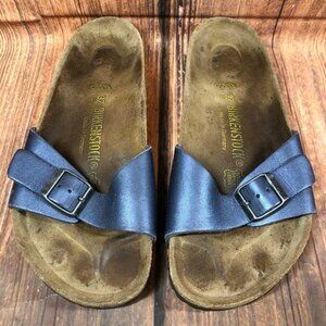 BIRKENSTOCK Madrid Blue Slides Sandals Womens 37 / 6 (5b23)